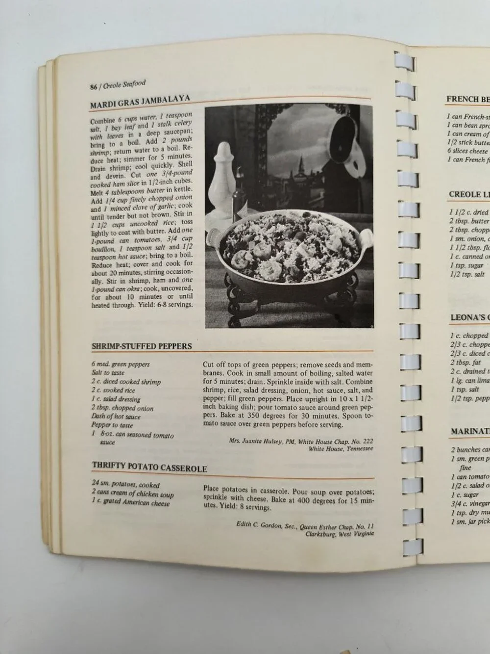 Favorite Eastern Star Recipes American Cooking 1971 Vintage Spiral-Bound Cookboo